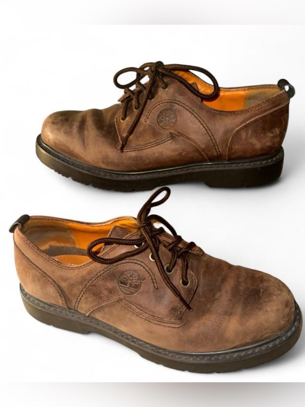 Timberland Men's Brown Leather Lace-Up Derby Shoes